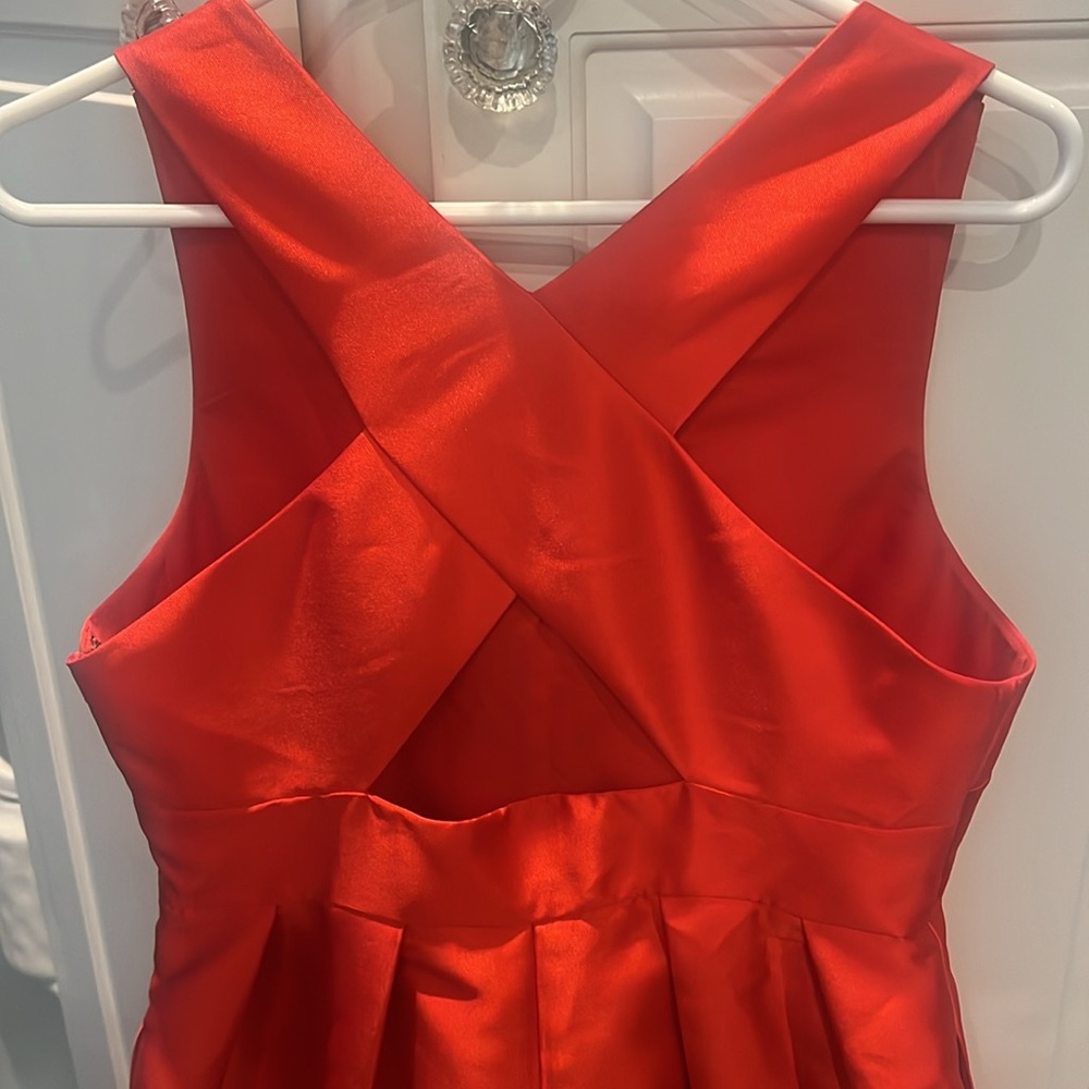 Anthropologie Maeve Parissa Red And Pink Block Holiday Dress Size 8 - Picture 10 of 11